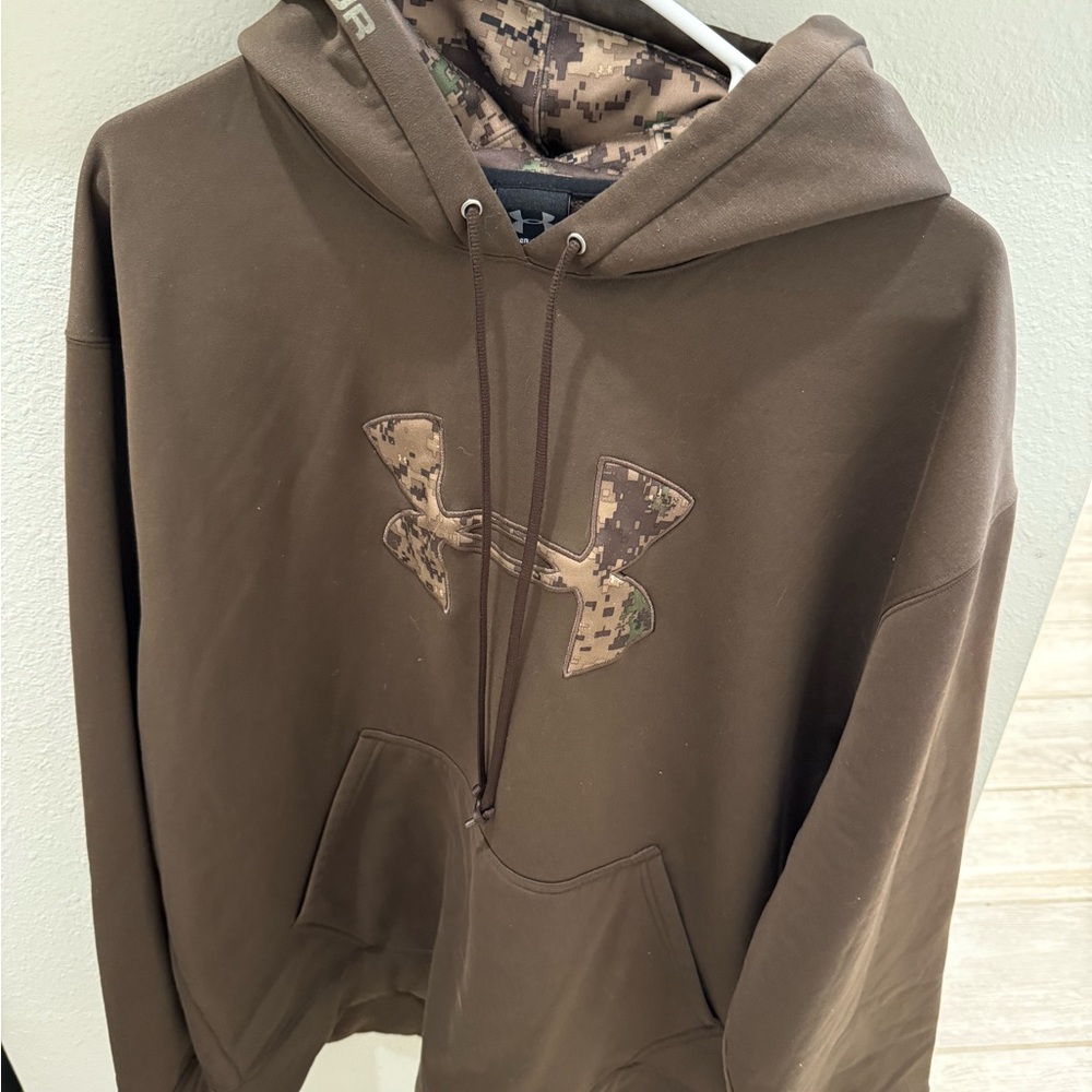 Under Armour Dark Brown Camo Logo Hoodie